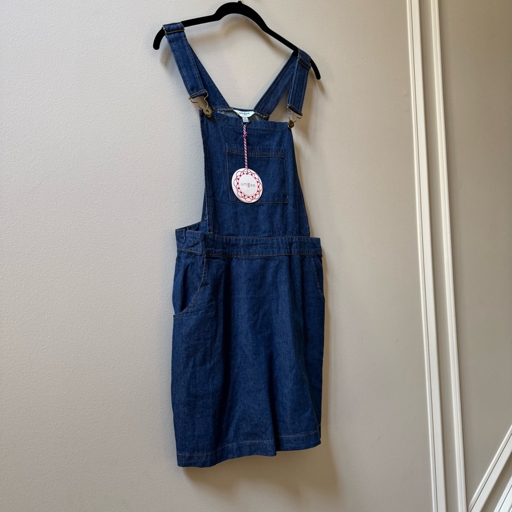 NWT Umgee Blue Overall Dress Small - Picture 3 of 13